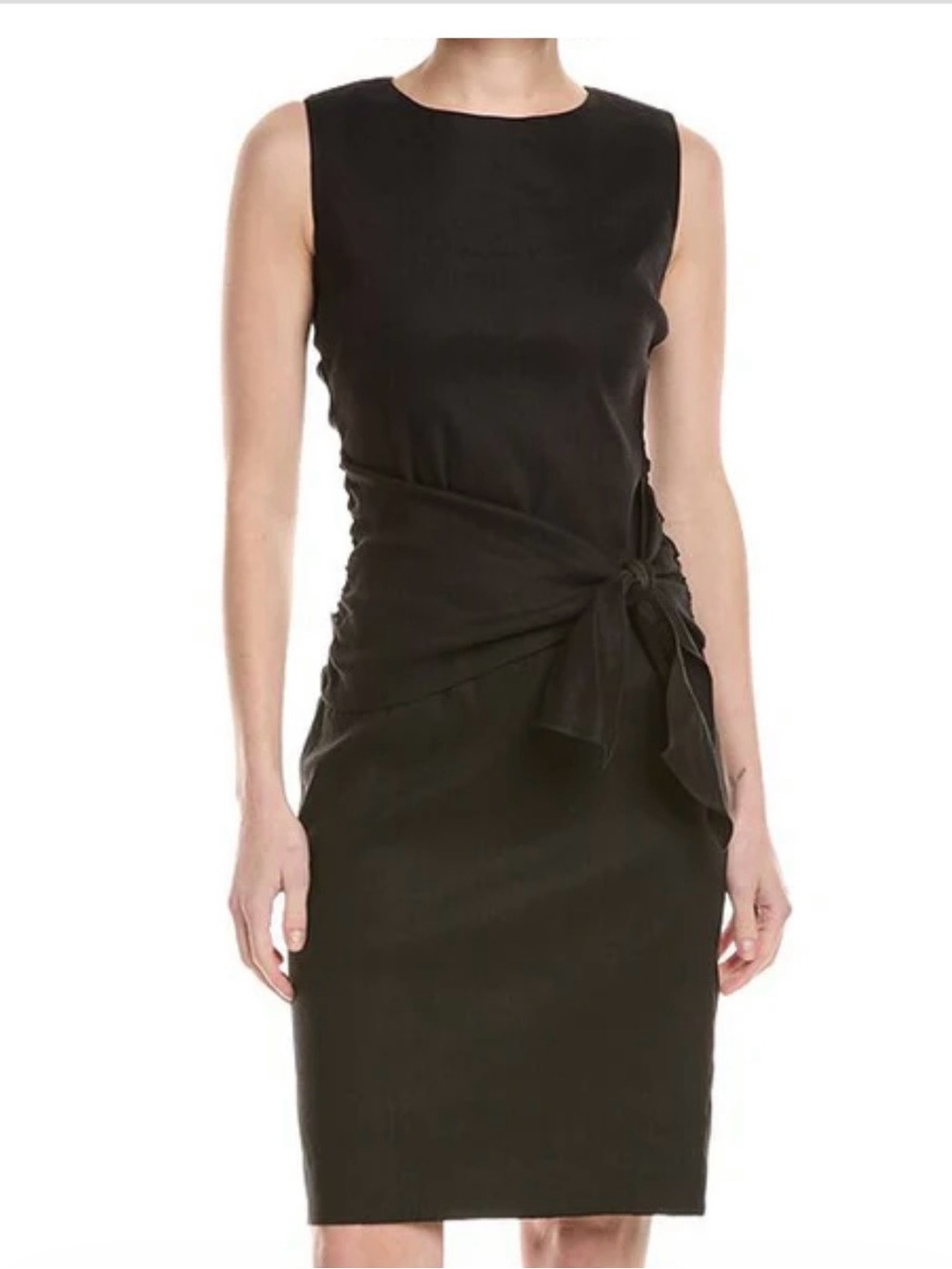Sara Campbell Stretch Linen Blend Magic Dress- Black